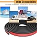 Nayotaa Tonneau Cover Seal Strip - 24.9Ft Truck Tailgate Seal Kit, Adhesive Rubber Weather Stripping for Pickups Tailgate, Camper Shell, Tonneau Cover, Truck Topper ＆ Cap