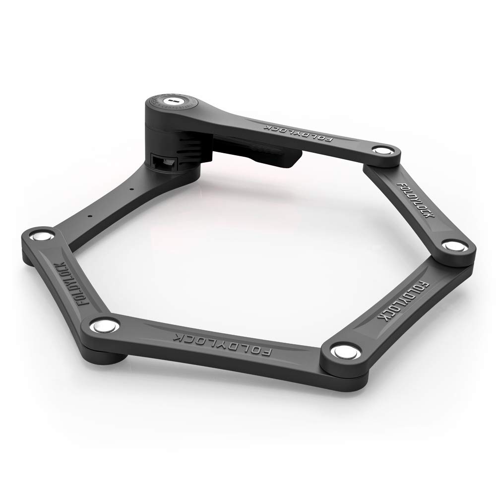 FoldyLock Clipster - Lucchetto pieghevole per bicicletta pieghevole con chiusura a clip, ultra elegante, leggero e di sicurezza per bici e scooter, 75 cm