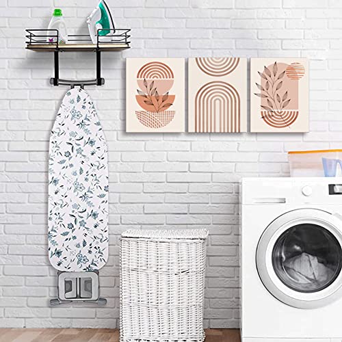 Abstract Boho Wall Art Set Of 3 Bedroom Decor Minimalist Wall Art Office Wall Decor Framed Artwork For Wall Boho Art Wall Decor Canvas Prints Wall Art For Living Room Mid Century Modern Art Print For Bathroom Decoration Brown Plant Minimalist Geometric Wall Decor Boho Decor Ready To Hang 11.5" X 15" 3 Pieces A-276 #TOP6