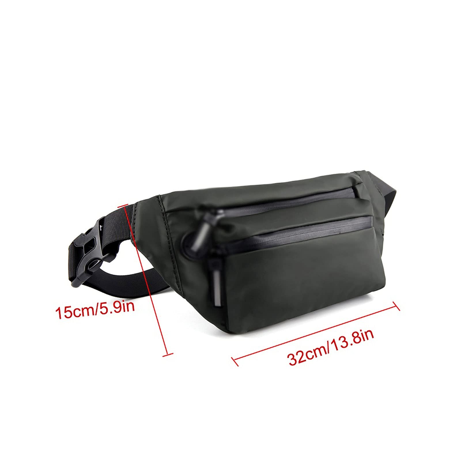 Nerka Fanny Pack, torba na klatkę piersiową Casual Travel Męska torba na pas Wodoodporna męska torba na talię Damska torba na zakupy Crossbody (srebrna)
