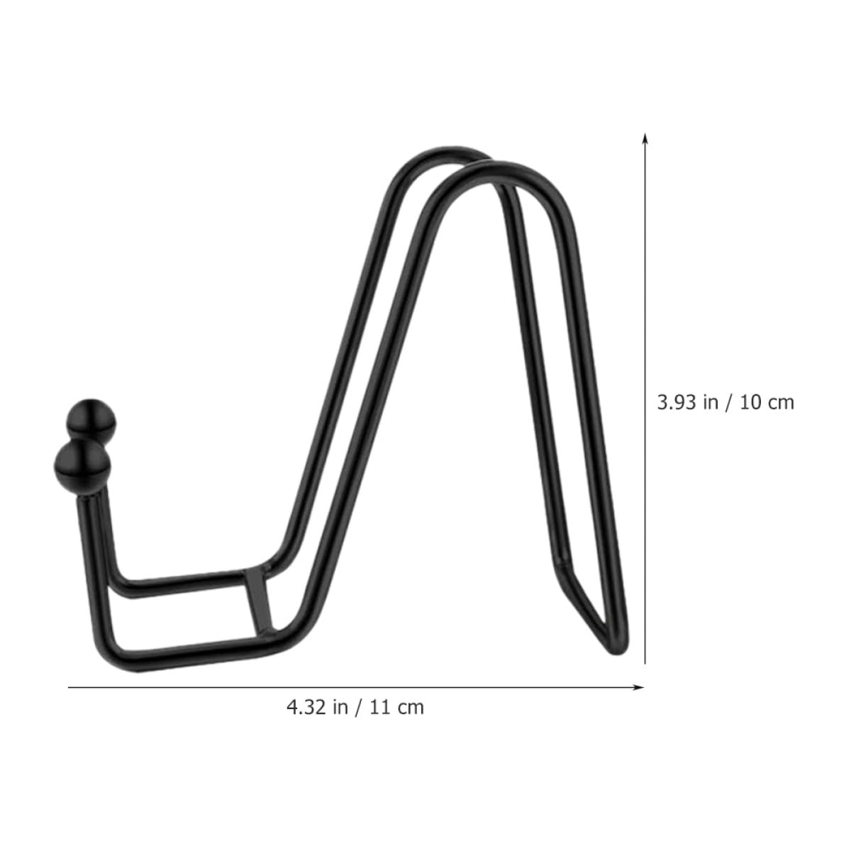 Zerodeko 4 Set Portalibri Portalibro Card Holder Tavola Addobbi Etichetta Portapiatti Cremagliera Piccoli Cavalletti da Esposizione Supporto Piatto Decorativo Ferro da Stiro Black 4 Pezzi*4