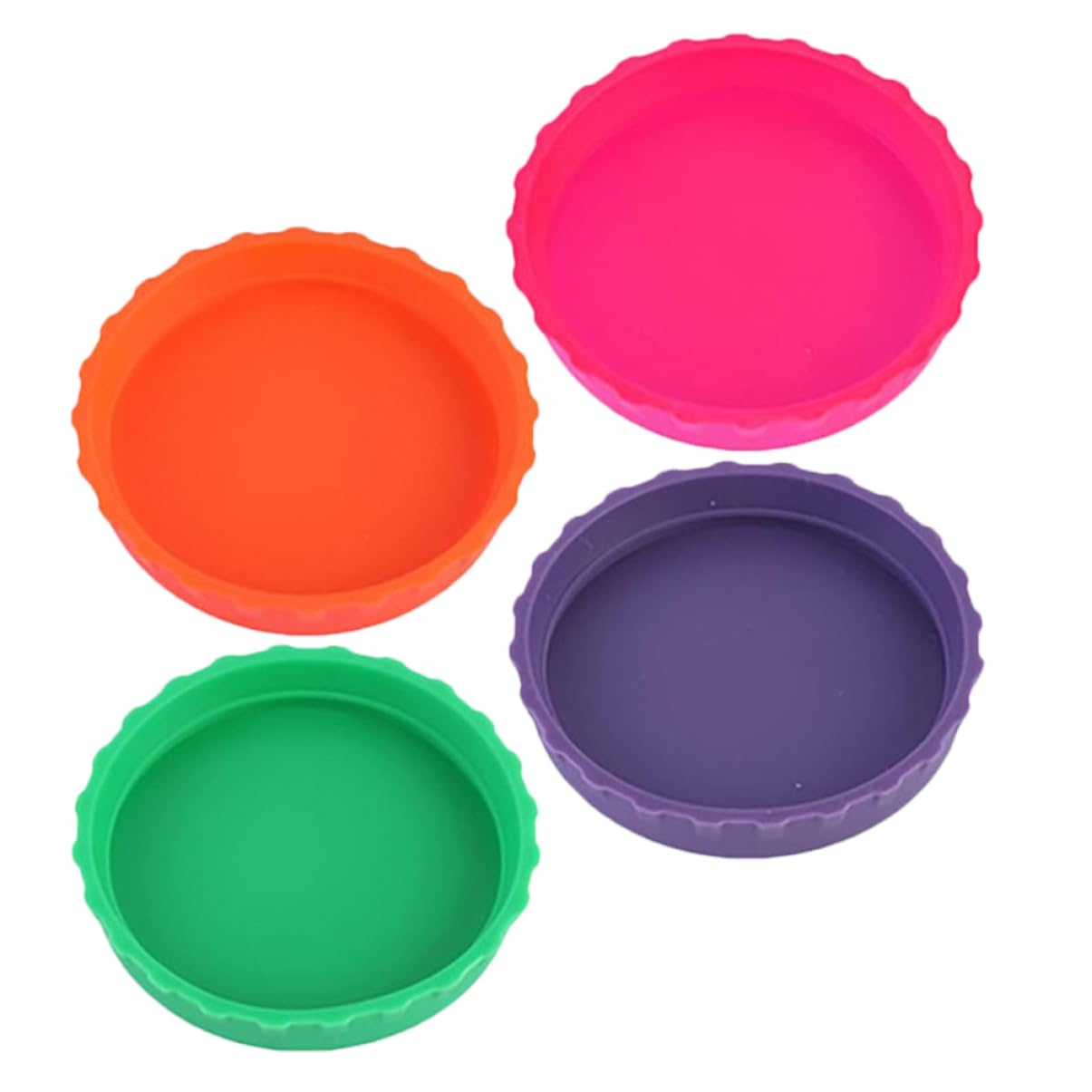 MUCKLILY 4pcs Silicone Can Covers Food-grade Reusable Lids for Soda Beer and Juice Airtight Seal Beverage Caps for Outdoor Use