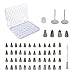 56 PCS Stainless Steel Icing Tips Pastry Tool for All Cakes, Lava Cakes and Cupcakes Decorations, Hinged Storage Box Included