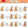 Qyeahkj 72 Pack Christmas Gingerbread Men Craft Kit Bulk DIY Arts and Crafts for Make Your Own Gingerbread Xmas Tree Ornaments Stickers for Winter Holiday Xmas Chirstmas Decoration #2