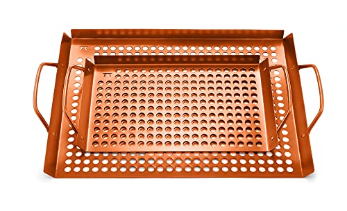 Outset QN76 Copper Grid Set, Non-Stick Grilling Trays (2)
