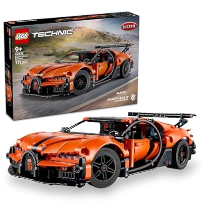 LEGO Technic Bugatti Chiron Pur Sport Hypercar Toy - Race Car Model Kit w/a W16 Engine Steering & Opening Doors - Gift for 9+ Year Old Boys & Motorsport Fans - 42222