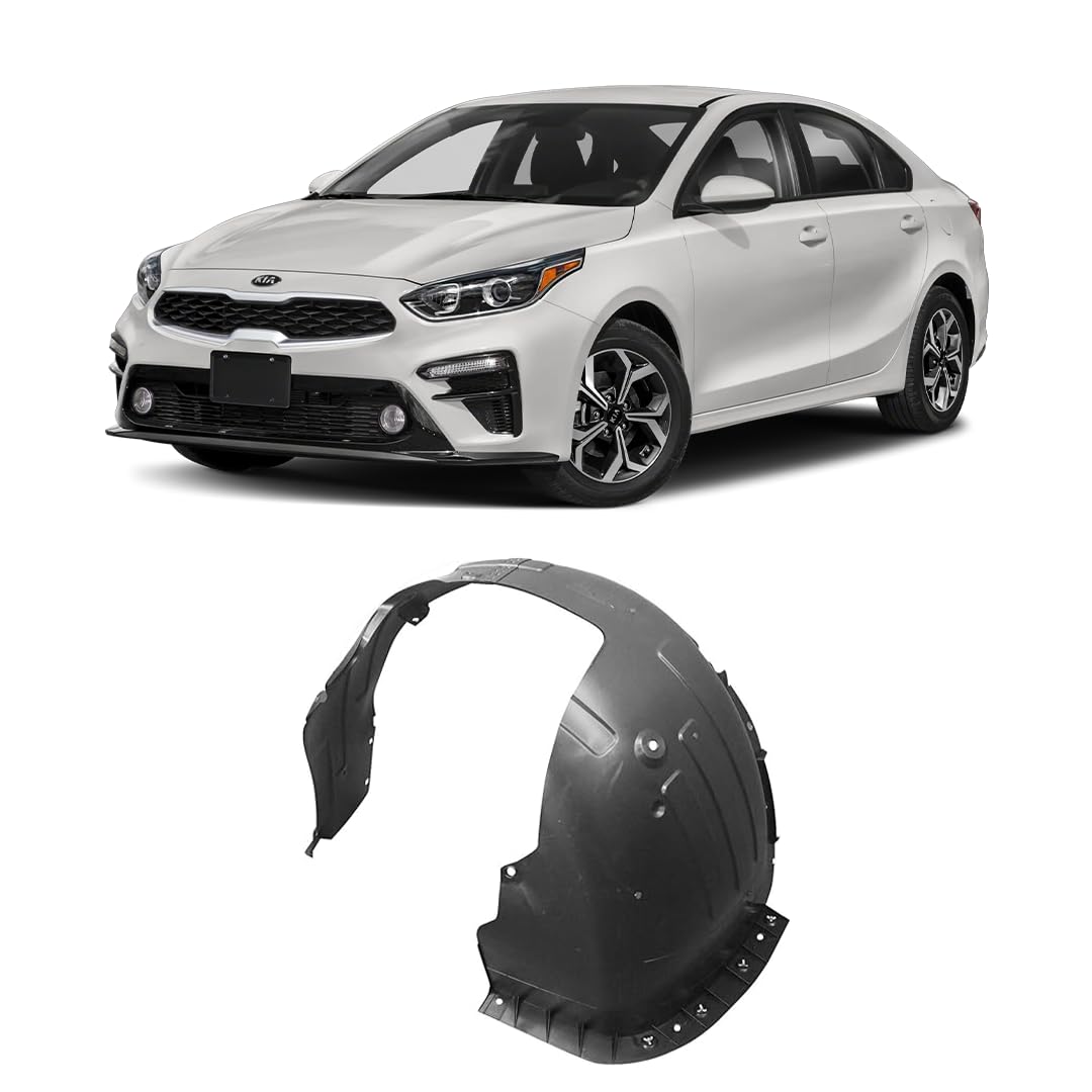 FITRITE AUTO PARTS New Front Left Driver Side Fender Liner For 2019-2021 Kia Forte, Made Of PP Plastic, Injection Molded, Sedan Models KI1248159