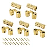 10 bisagras de barril de latón ocultas invisibles para armarios y muebles, ángulo de apertura de 180 grados con 20 tornillos (8 mm)