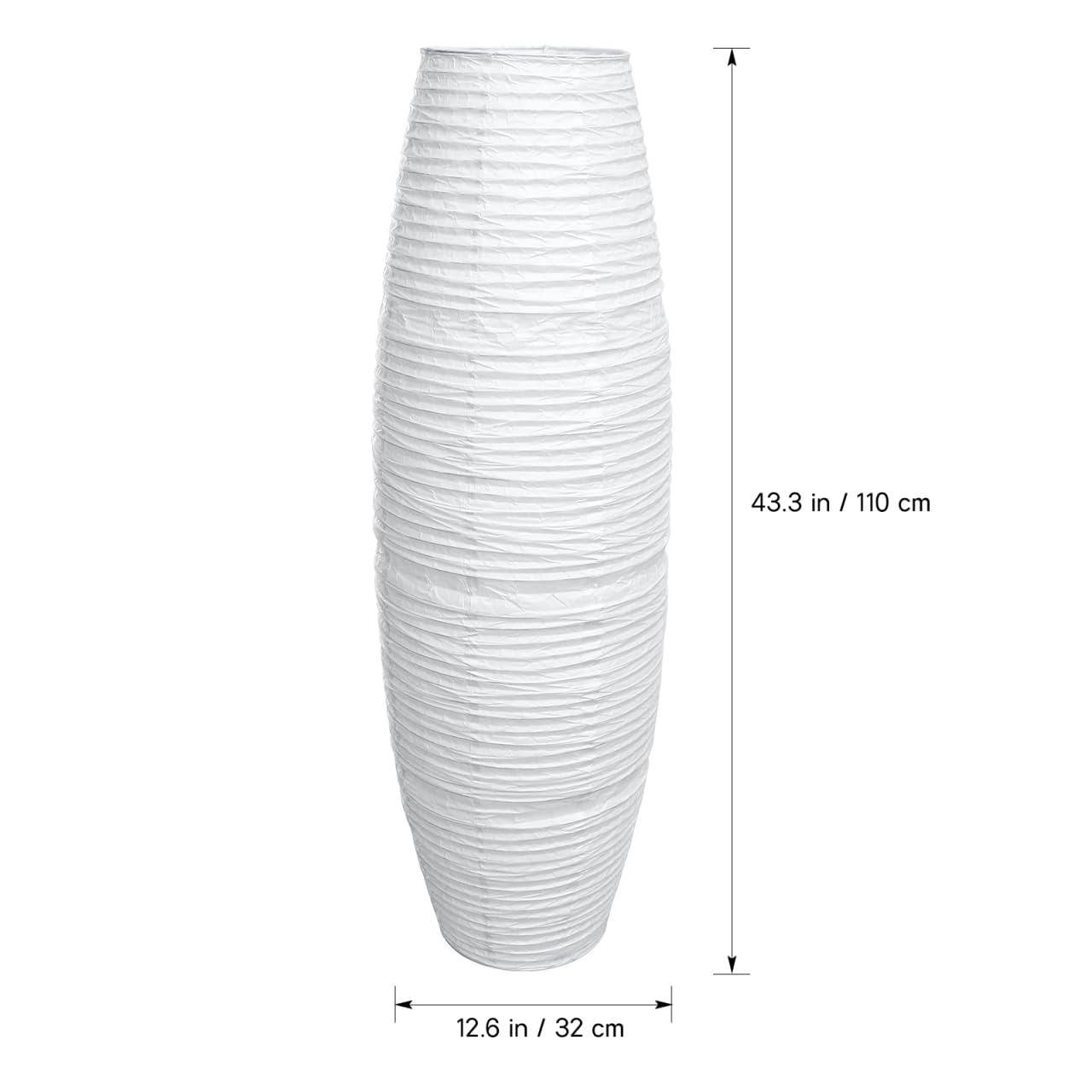 Uonlytech Paralume Verticale Di Carta Copri Lampada Da Terra Tonalità Chiara Accessorio Leggero Per Soggiorno Studio Camera Da Letto