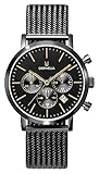 ORPHELIA Herren Chronograph Quarz Uhr mit Edelstahl Armband OR82801