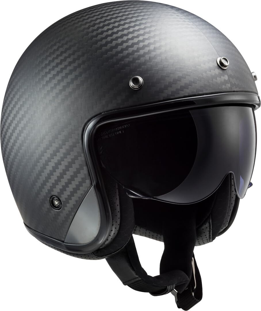 LS2, Jet-Motorradhelm BOB SOLID CARBON Matt Carbon, M