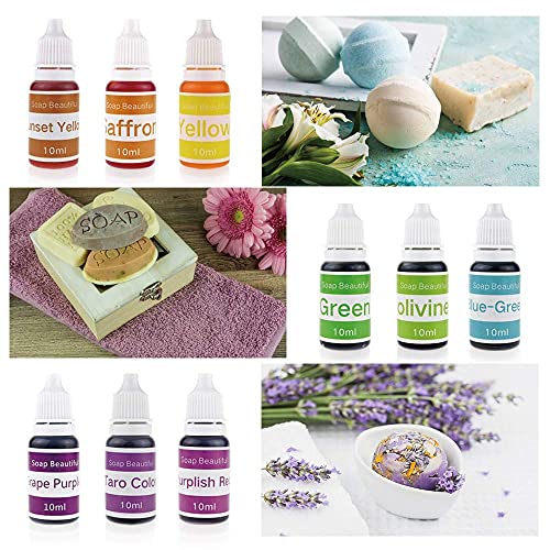 16 Colors Bath Bomb Soap Dye-16 Liquid Colors For Soap Coloring-Gluten Free For Crafting/Diy Slime-Clay-Bath Bomb-Bath Salt-Soap #TOP5