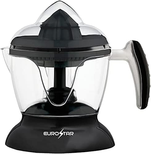 EUROSTAR ECJ600BLACK - Exprimidor eléctrico de cítricos de 25 onzas, color negro