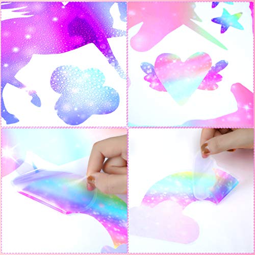 Unicorn Peel And Stick Wall Decal Giant Glitter Unicorn Wall Sticker Kids Room Nursery Cartoon Wall Decals Removable Diy Cartoon Party Wallpaper For Playroom Living Room Decor (Rainbow Color Series) #TOP3
