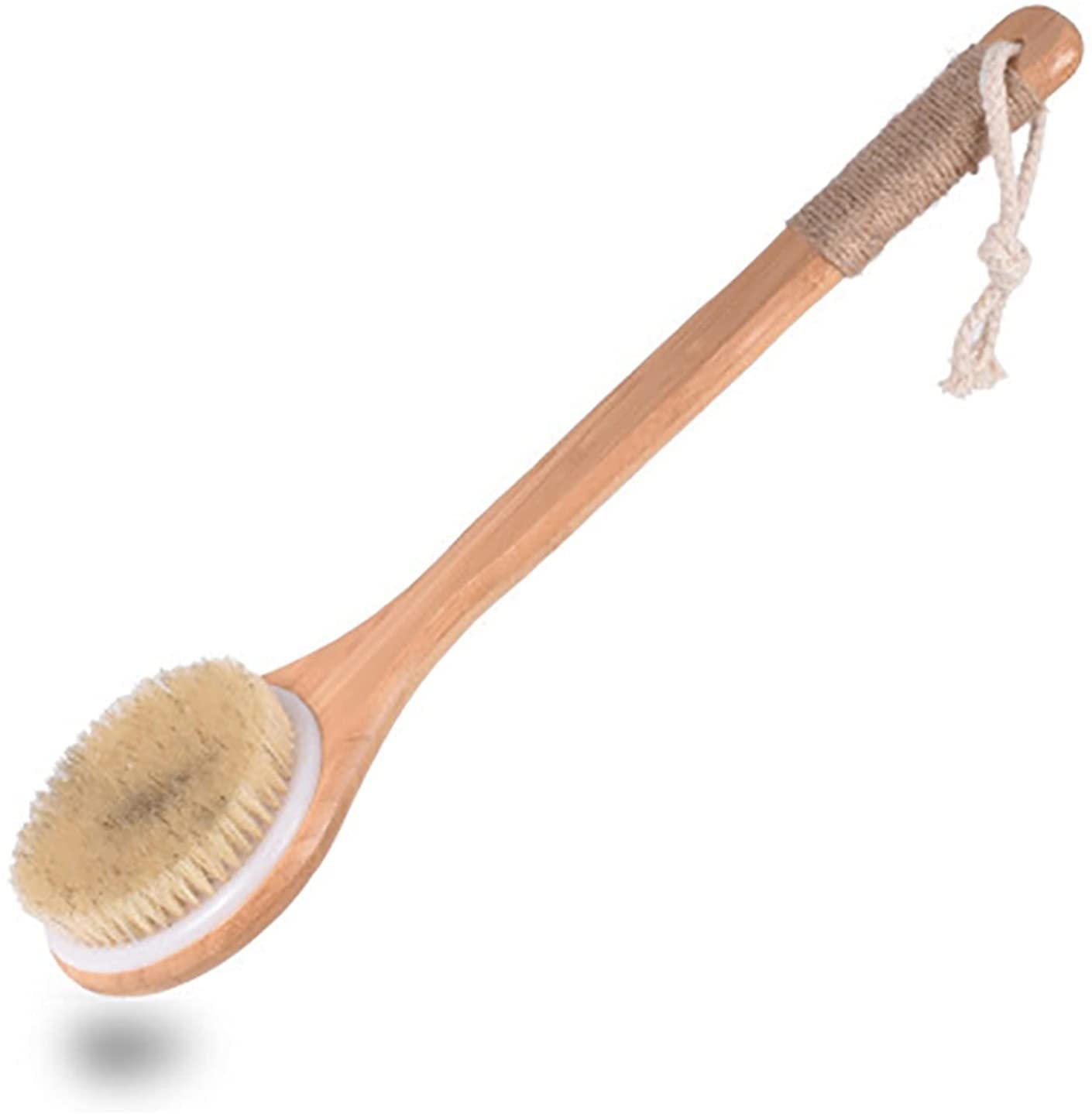 Szczotka do kąpieli z naturalnego włosia Złuszczająca drewniana szczotka do masażu ciała Szczotka pod prysznic SPA Kobieta Mężczyzna Pielęgnacja skóry Szczotka do suchego ciała, 3 szt. Ręczników (ko