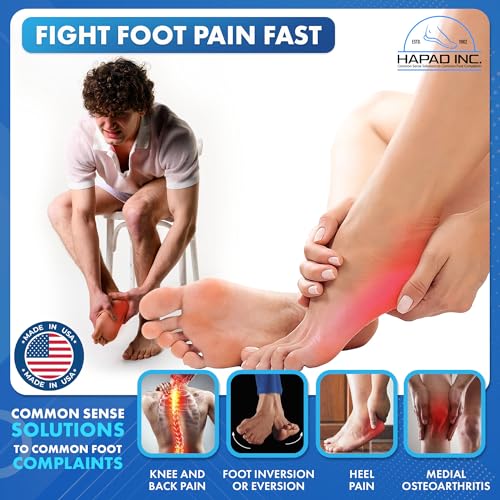 Image of HAPAD Heel Lifts for Women & Men, 7 /16 inch Height, 2 1 /2 inch Width (Pack of 1) - Supportive, Breathable Shoe Heel Inserts, Pads - Shoe Lifts for Uneven Legs, Length Discrepancy, Achilles Tendonitis, Heel