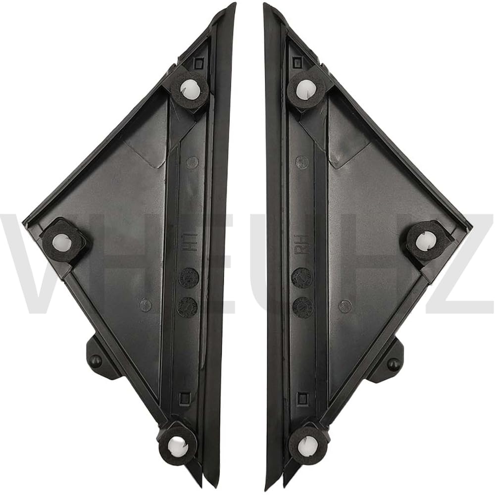 2x Specchietto Retrovisore Esterno Triangolo Piastra di compatibile con FIAT 500 2012 2013 2014 2015 2016 2017 1SH17KX7AA + 1SH17KX7AA (Nero opaco L R)