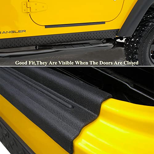 Abs Tj Door Sill Protectors Guards Plate Entry Guard Kit For 97-06 Jeep Wrangler Tj Interior Accessories Full Protection Yoctm #TOP1