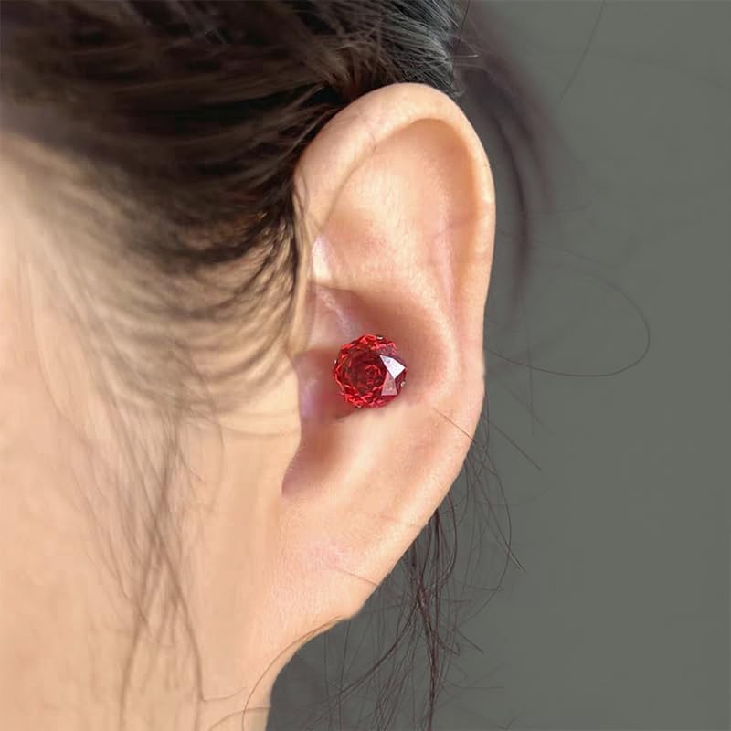 16G Rose Cut CZ Stud Earring Titanium Cartilage Earrings for Women Flat Back Internal Thread Studs Hypoallergenic Floral Design Conch Tragus Helix Piercing Jewelry - Image 6