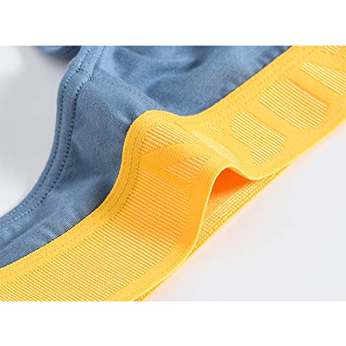 Zonbailon Mens Thongs Underwear Sexy Man Thong G-String Butt-Flaunting Hot Male Thong T-Back Gray Blue L #TOP5