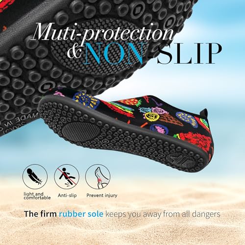 Image of Homitem Water Shoes for Women Men Aqua Socks Swim Beach Pool River Slip-On Barefoot Quick-Dry Vacation Cruise Essentials Accessories for Yoga Kayak Sports