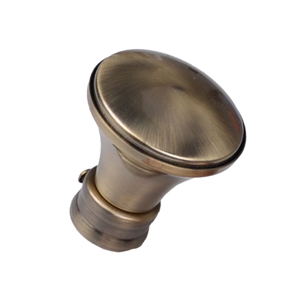 1 Piece Retro Curtain Pole Rod Finials Ends Heads 28mm F Style Bronze