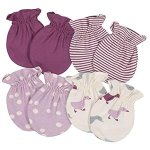 Gerber Baby-Girls 4-Pack Mittens