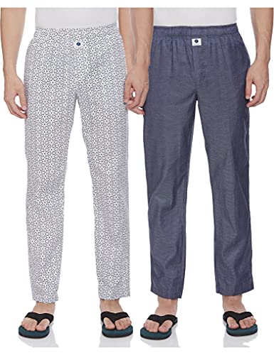 Image of Amazon Brand - Symbol Men's Printed Regular Fit Pyjamas (Pack of 2) Pajama Bottom
