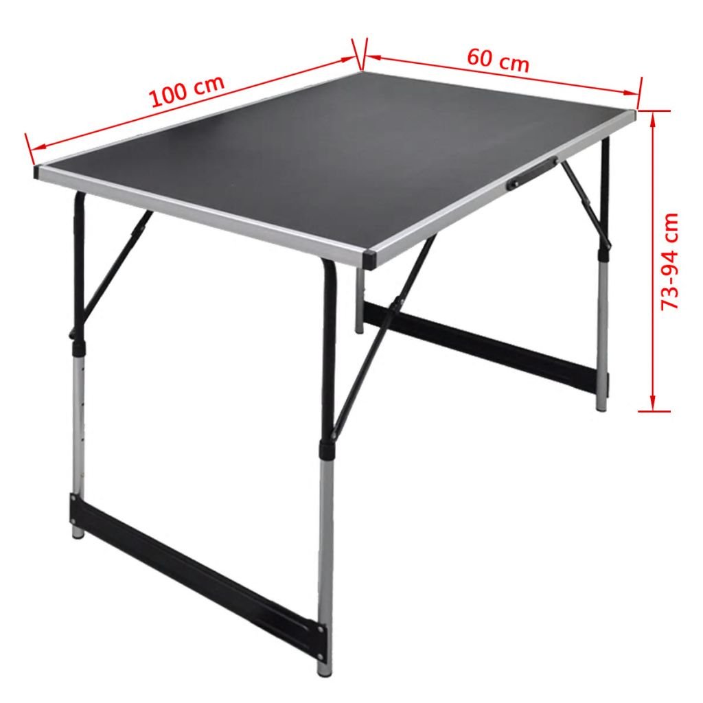 3-teilige Multifunktionstisch-Set Tapeziertisch Arbeitstisch Klapptisch Multifunktionstisch Mehrzwecktisch Flohmarkttisch Tisch Partytisch Mit 4-Fach Höhenverstellbar 73/80/87/94 cm