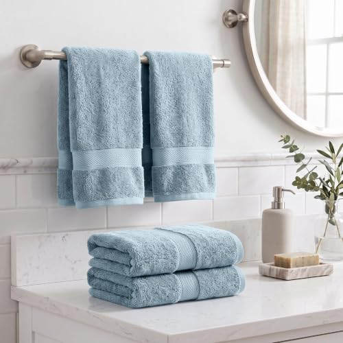 Superior Handtücher aus ägyptischer Baumwolle, 4er-Set, ultraweiche Handtücher, Dickes Plüsch, saugfähig, schwer, Gästebad, Hotel, Spa… – Ansicht 2