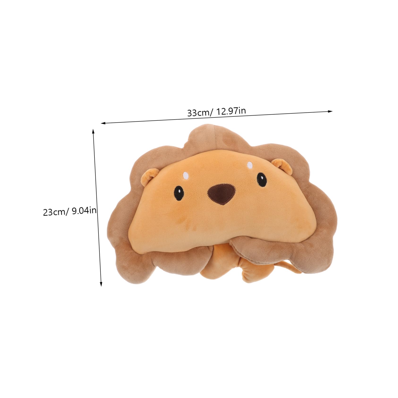 HAPINARY Headrest Pillow for Car Plush Lion Pillow Universal Seat Headrest Soft Car Seat Cushion Toy Anime Decor