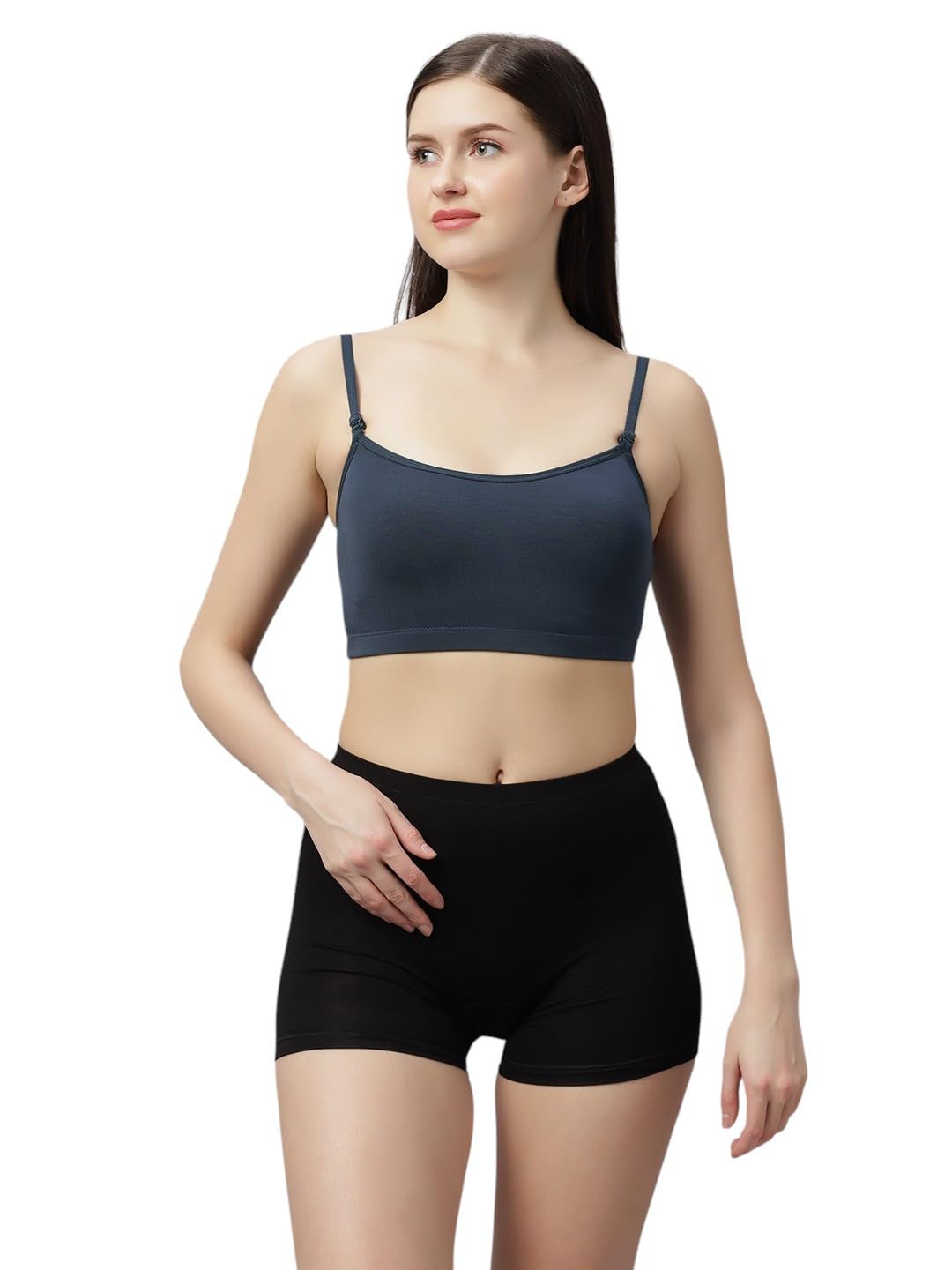 Modal Lycra Sports Bra | Seamless Slip-On Activewear | Soft, Stretchable & Comfortable Fit-image-31