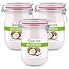 MeaVita Bio kokosolie, eerste set, 3 stuks (3 x 1000 ml) in beugelglas