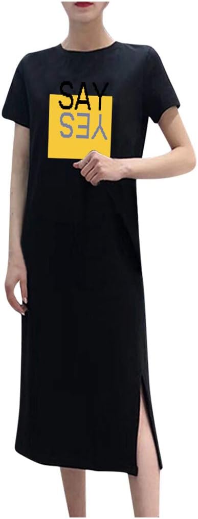 21 新款 Tivyanlim 短袖 春 夏 秋 ロングワンピース レディース ワンピース チュニック マキシ丈 一部予約 トップス 大きいサイズ ゆったり 着痩せ クルーネック 膝上 プリント柄 通学 お洒落 ファッション 半袖 旅行 ドレス Tシャツ 韓国 ロング カットソー Tシャツ