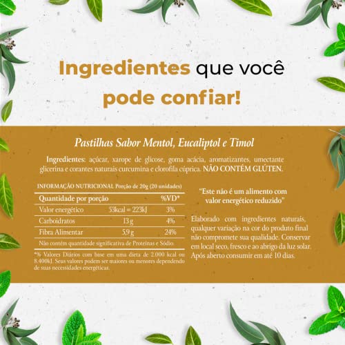 Pastilhas Valda Classic com Eucaliptol, Mentol e Timol – Sabor Mentol e Eucaliptol Kit com 10 Latas