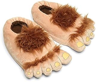 Geekbuzz Women Furry Monster Adventure, Warm Winter Hobbit Feet Slippers