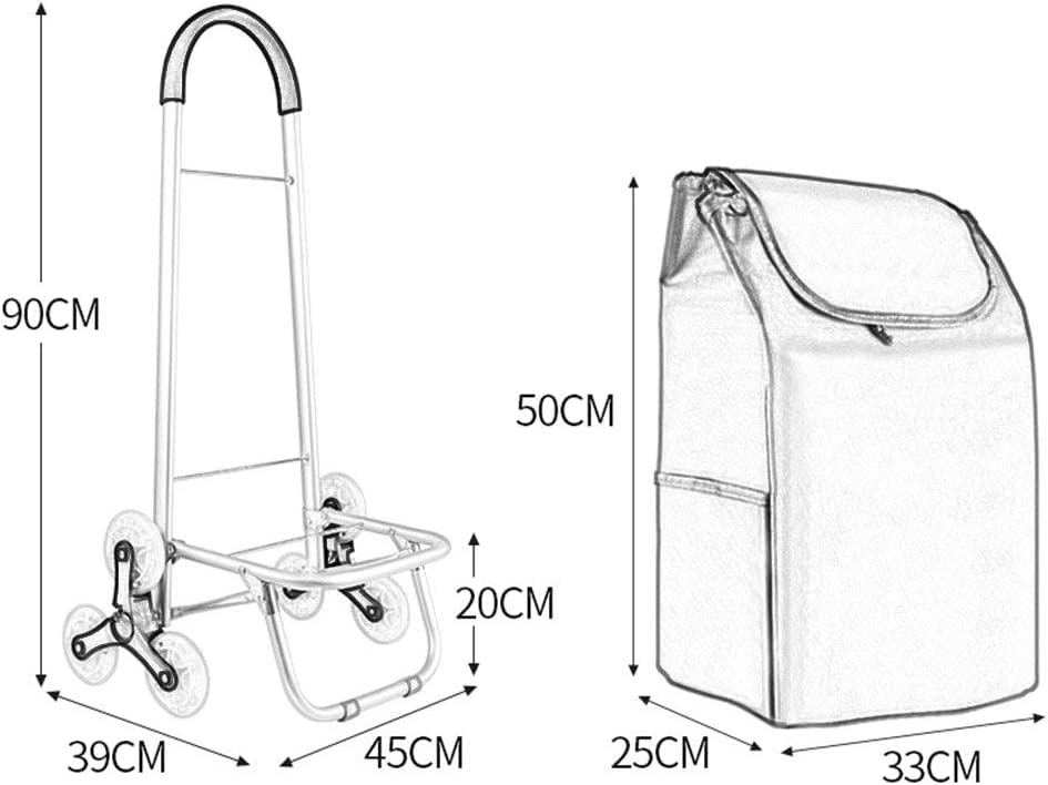 Einkaufstrolley Faltbarer Einkaufswagen Aus Aluminium, Einkaufswagen, Reise-Einkaufstasche, Senioren-Einkaufswagen Mit… – Bild 8