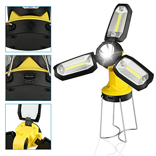 Gainty Lanterna USB Lanterna re capaz de abajur de emergência ao ar livre para acampamento e caminha
