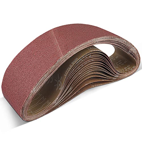 4X36 Inch Aluminum Oxide Sanding Belt, 15Pcs Sanding Belt Set, 3 Of Each 80/120/150/240/400 Assorted Grit, Abrasive Belts For Belt Sanders #TOP2
