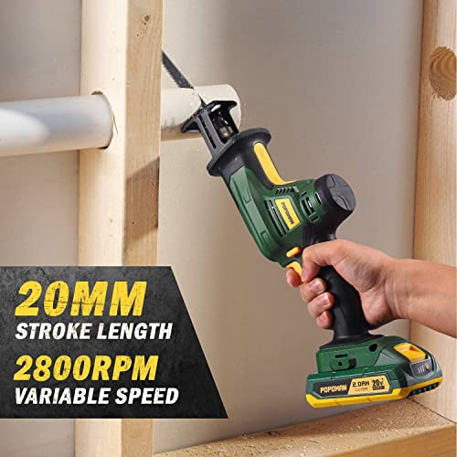 Cordless Rotary Tool Kit + Reciprocating Saw, 8V 2.0Ah Battery, Usb-C Cable Charger, 58Pcs Accessories & 20V Cordless Saw With 2.0Ah Battery & Charger, Clamping Jaw & 3 Blades, 0-2800 Spm #TOP6