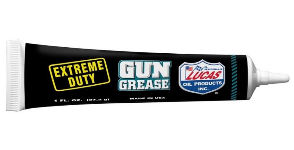 Lucas Extreme Duty 4oz Gun Oil 10877, 4oz CLP 10915, 1oz Needle Oiler 10875, 1oz Grease Tube 10889