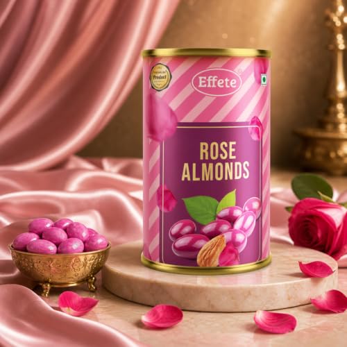 Image of Effete Chocolate Rose Almonds, Premium Chocolate, chocolates gift pack, chocolate box, chocolates gift hemper, Assorted Dryfruits chocolates packet