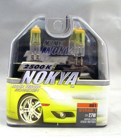 Nokya 881 Arctic Hyper Yellow Stage 1 2500K Halogen Headlight / Fog Light Bulb
