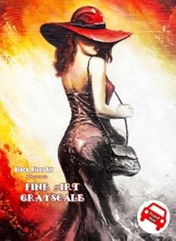 Fine Art Grayscale Travel Size Coloring Book