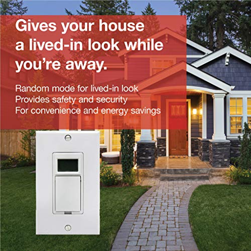 Atronics Digital Wall Switch Timer For 3-Way And Single Pole Application, For Fans, Lights, Heaters. 7 Day Programming - 20 Programs #TOP3