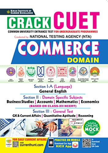 Kiran Crack CUET Commerce Domain (English Medium)(3660) (English Edition)