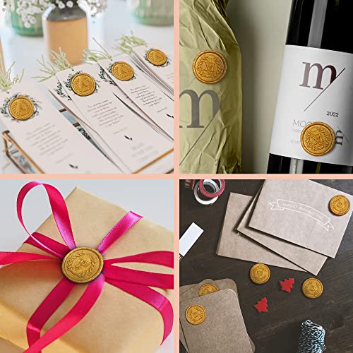 Autocollants de cire lettre D pour invitations de mariage et enveloppes chic - 6