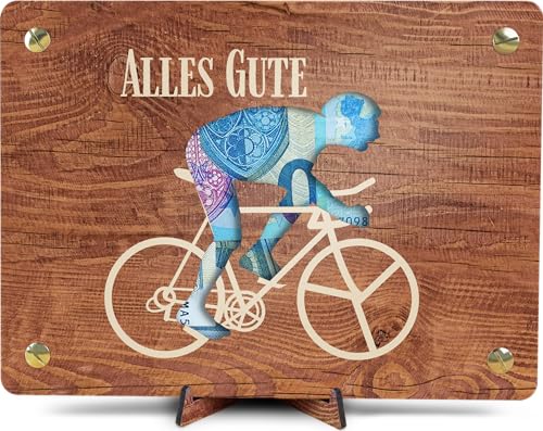 Rennrad Geschenk - XL Geldgeschenk aus Holz inkl. St&auml;nder | Rennrad - Rennrad Geschenkideen, Rennrad Geschenke F&uuml;r M&auml;nner, Rennrad Zubeh&ouml;r Geschenk, Rennrad Geschenke