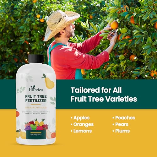 Image of 32oz Fruit Tree Fertilizer - Makes 32 Gallons of Fruit Tree Spray Plant Fertilizer for Blueberries, Strawberry Plant, Apple & More - Promotes Vibrant Foliage, Strong Branches, and Abundant Harvests