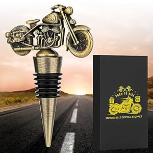 LKKCHER Bronze Motorrad Weinflaschenverschluss